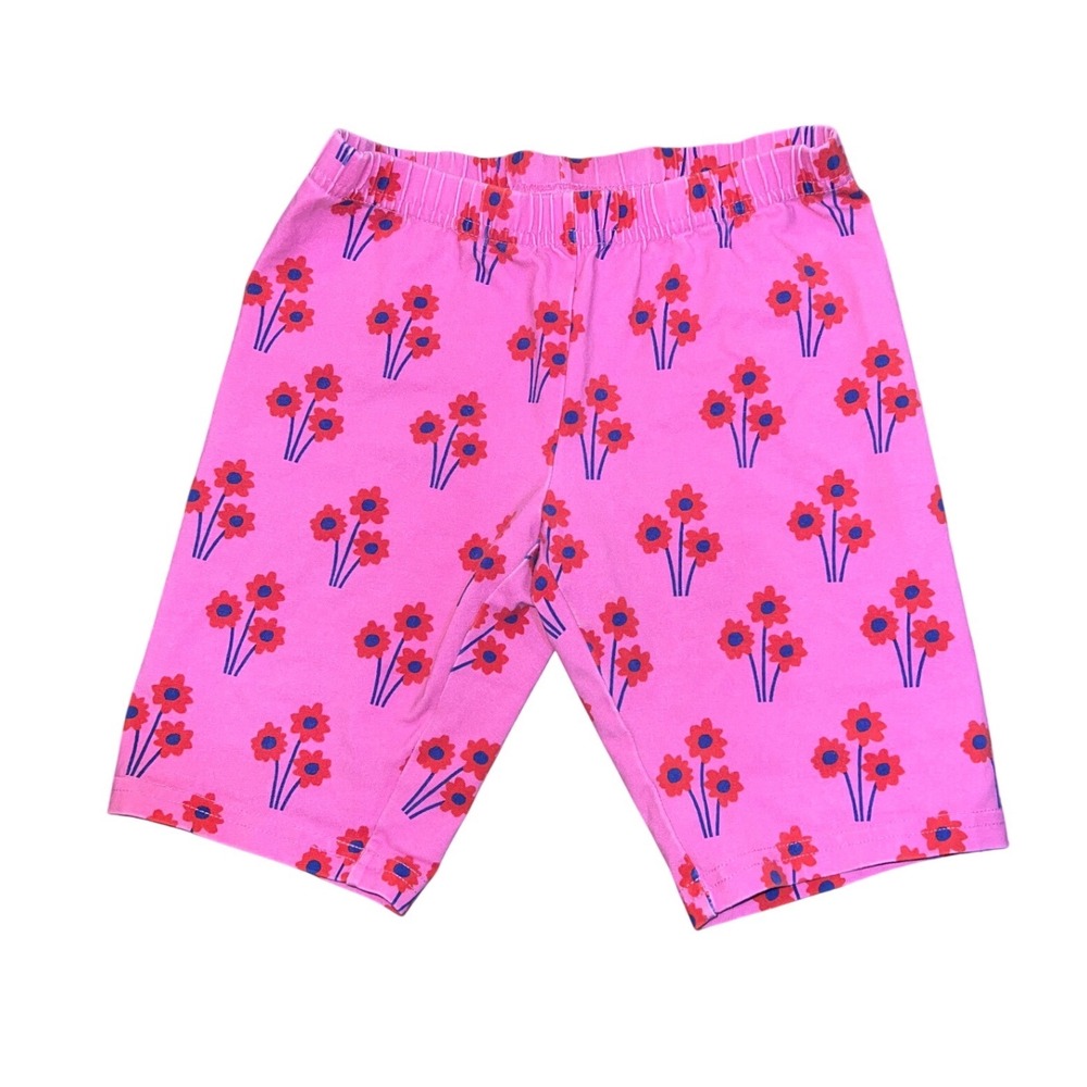 Hanna Andersson Pink Posies Flower Bike Shorts 140cm Size 10